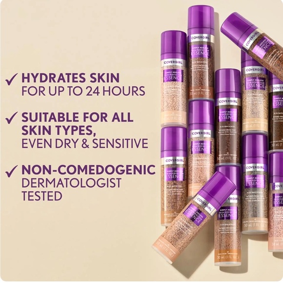 COVERGIRL SIMPLY AGELESS SKIN PERFECTOR ESSENCE LIGHT NEUTRAL 25 - Picture 5 of 5